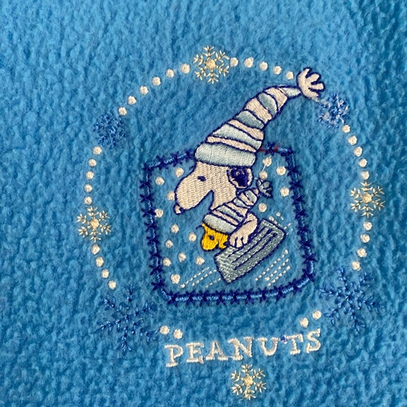 Vintage Snoopy Sweatshirt Medium( 10/12) Peanuts Collection Fleece Blue - Picture 7 of 11